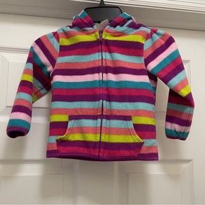 Garanimals Toddler Girl Multicolor Fleece Hooded Long Sleeve Jacket Size 3T